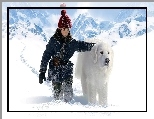 Dziecko, Alpy, Góry, Félix Bossuet, Pirenejski pies górski, Zima